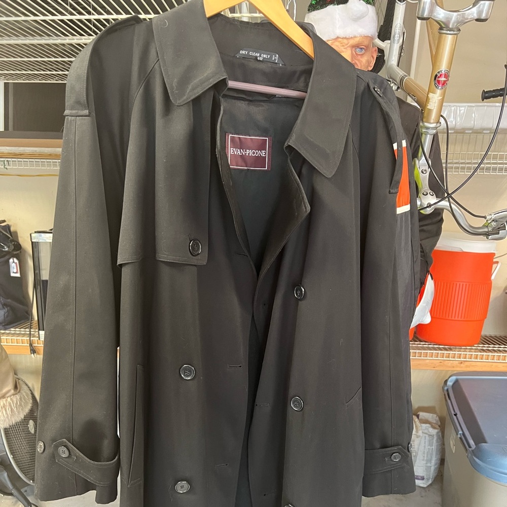 Black trench coat - Evan Picone